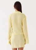 Farretti Shirt Mini Dress Pale Yellow