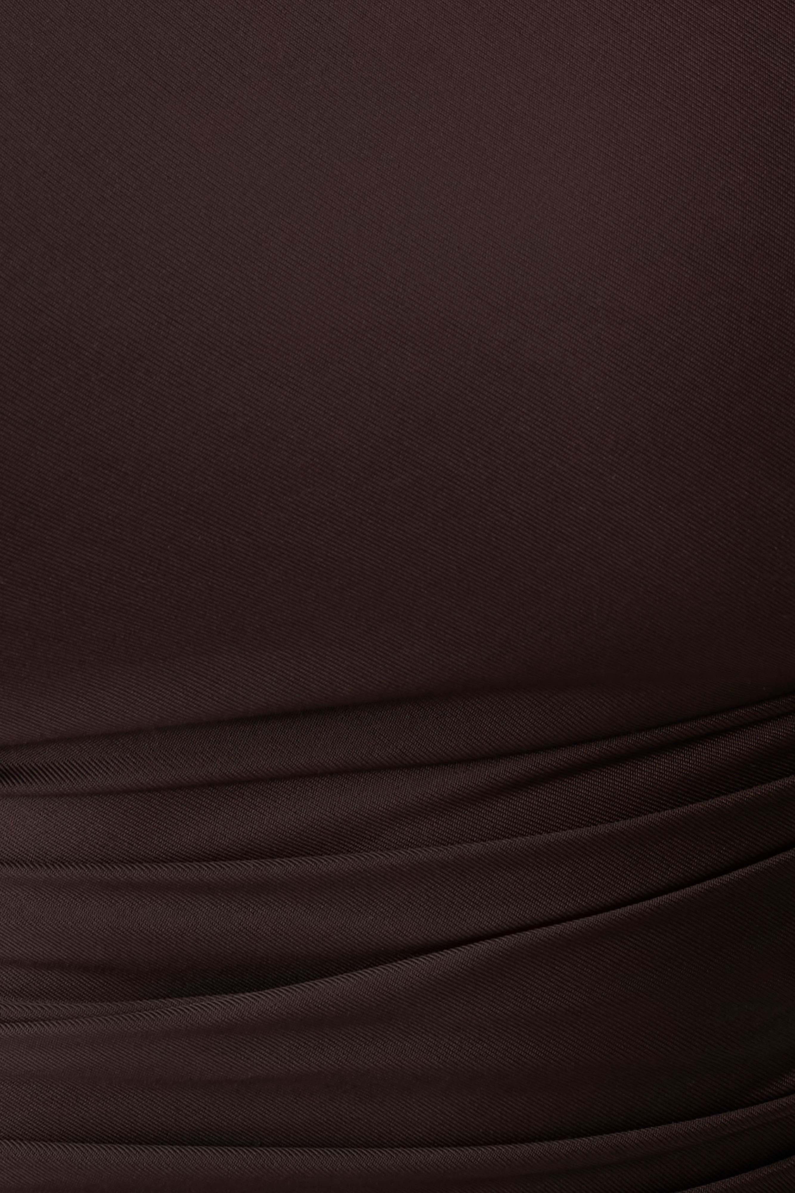 Luu Off Shoulder Slinky Top Dark Chocolate