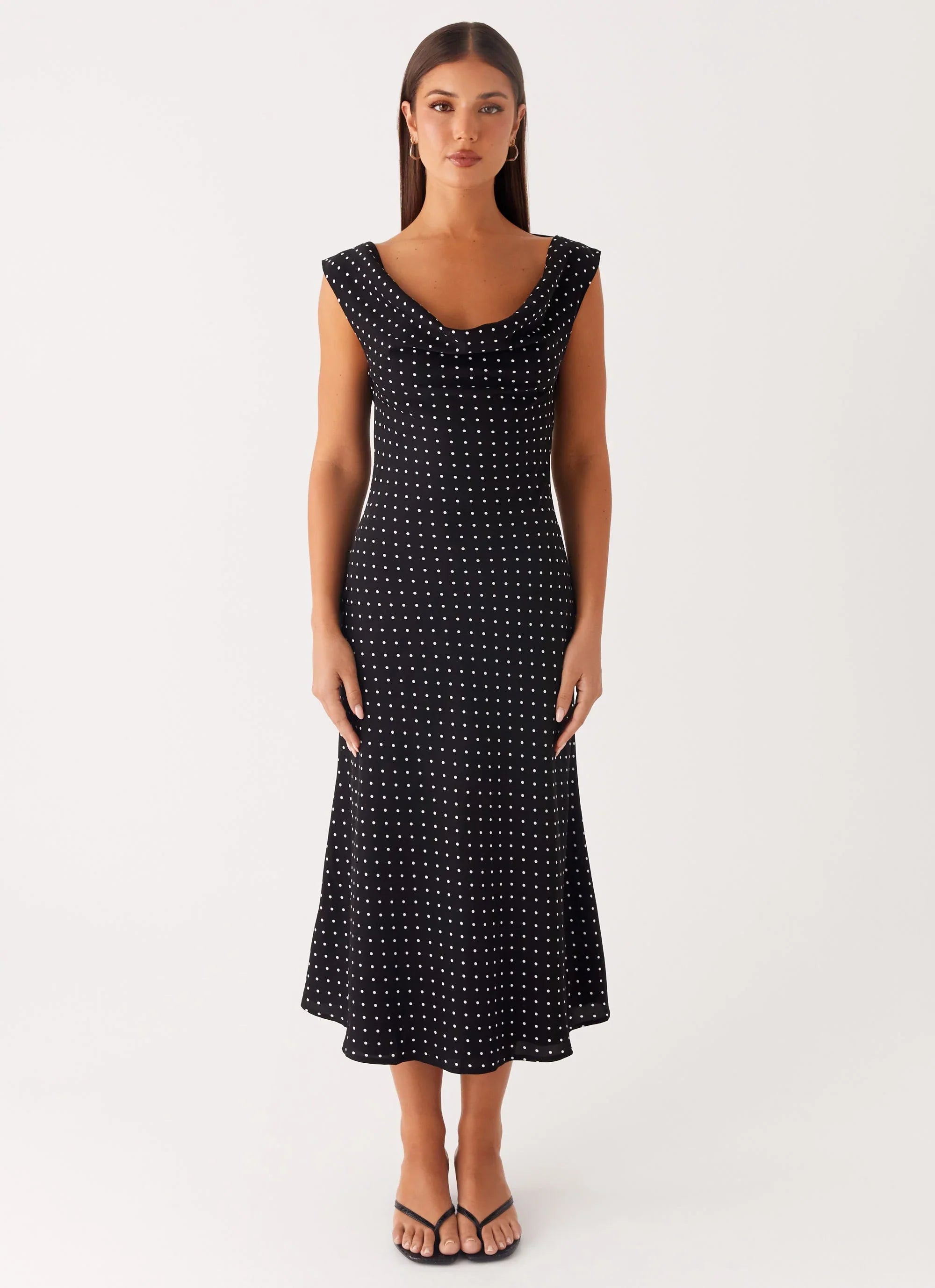 Role Model Maxi Dress Black Polka Dot