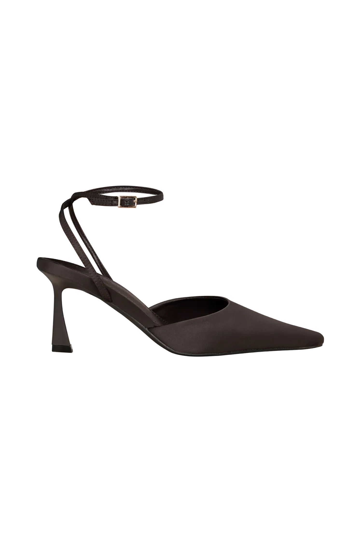 Marley Satin Pointed Heel Chocolate