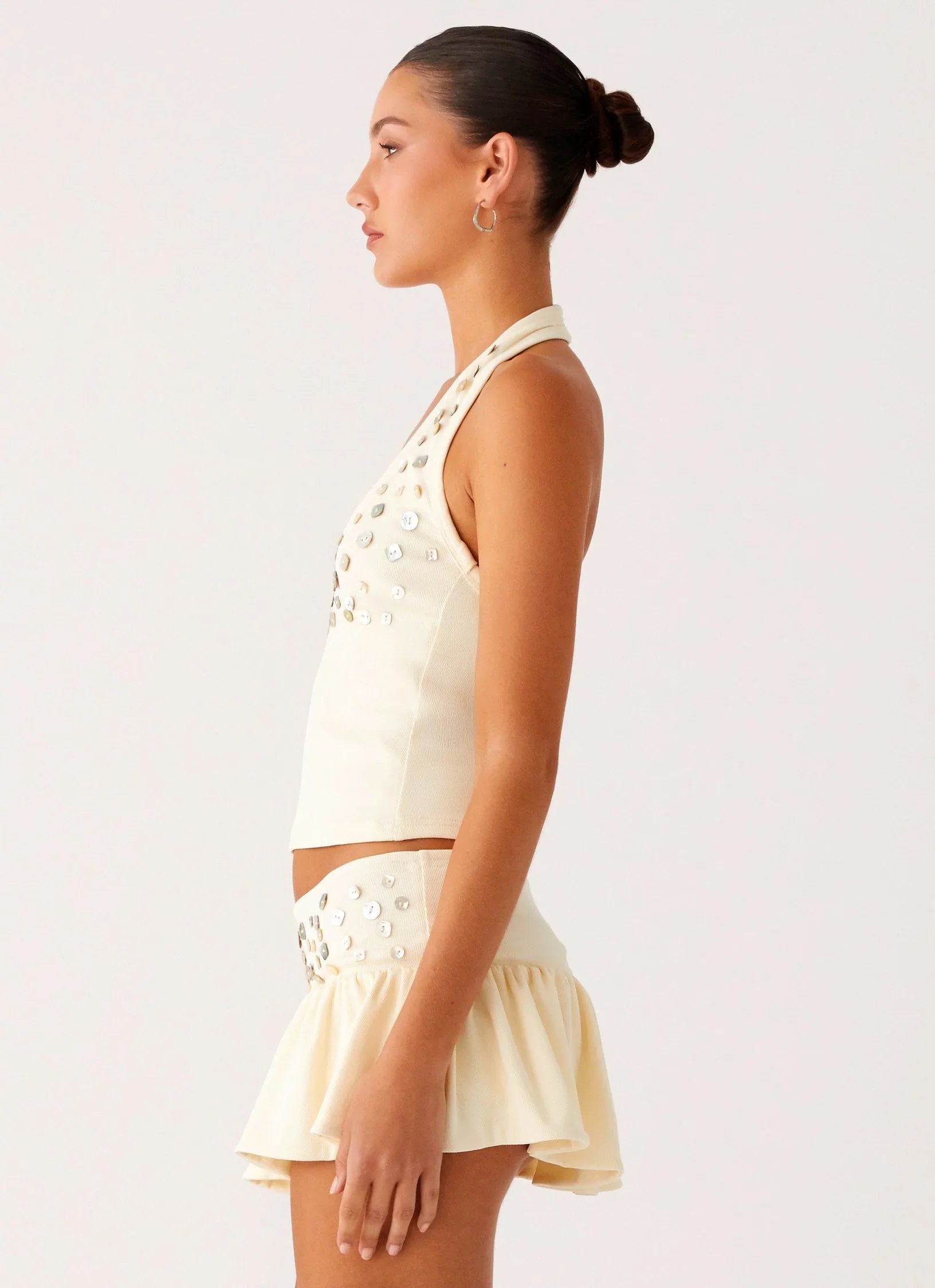 Vegas Nights Halter Neck Top Yellow