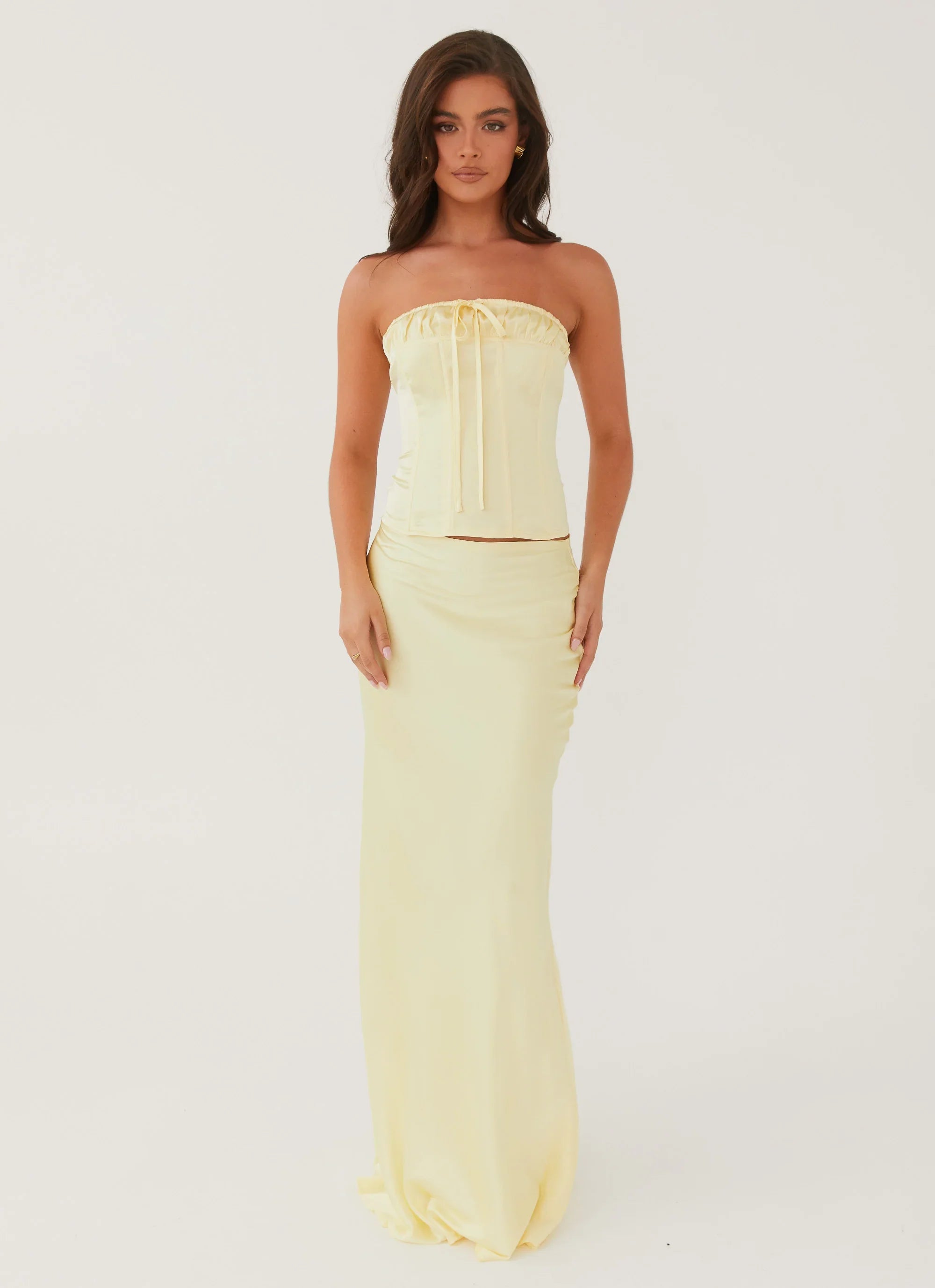 Golden Grace Bustier Top Lemon