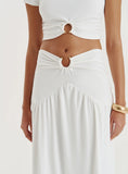 White Short Sleeve Cropped Top