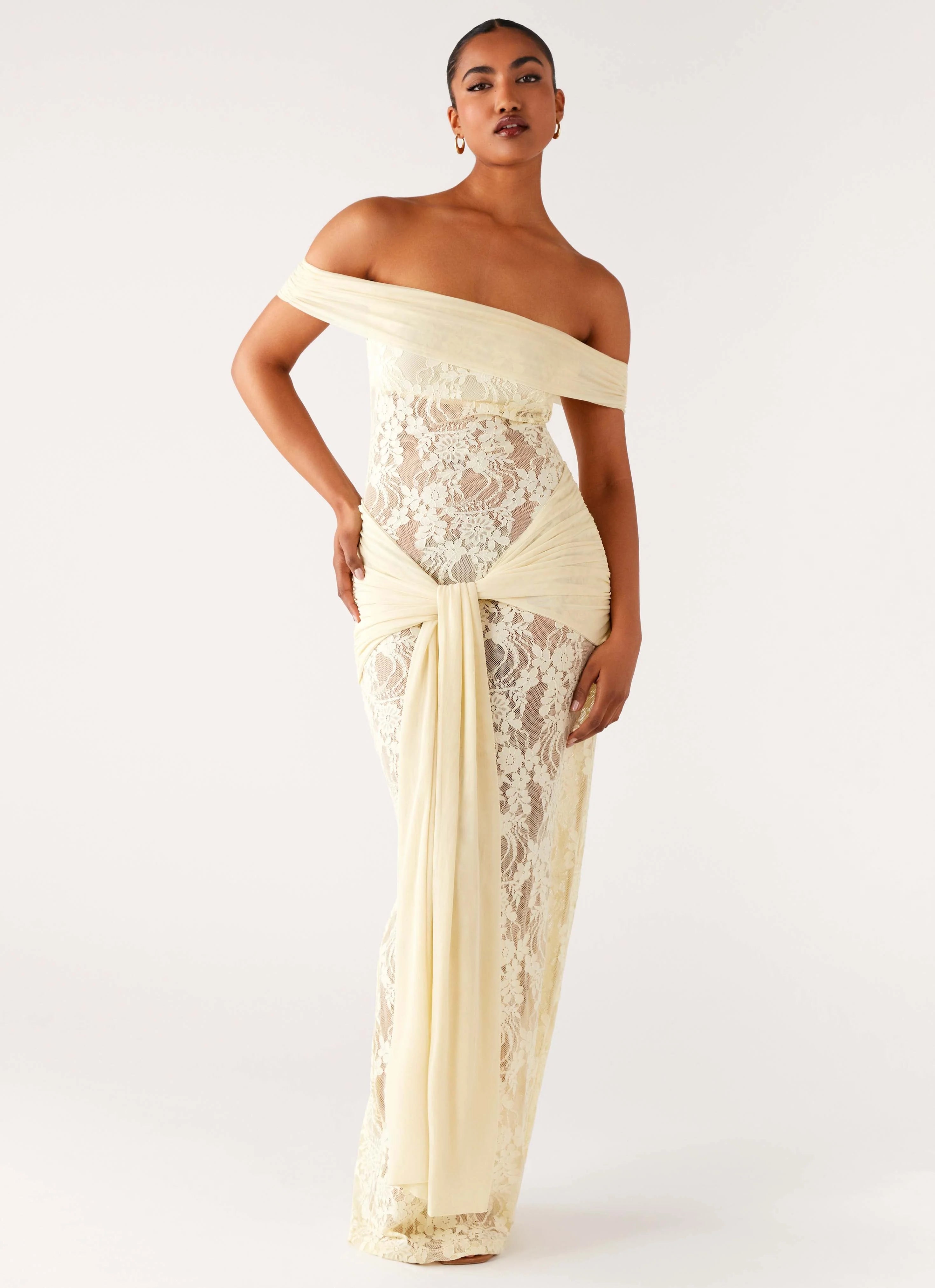 Gracie Twist Maxi Dress Yellow
