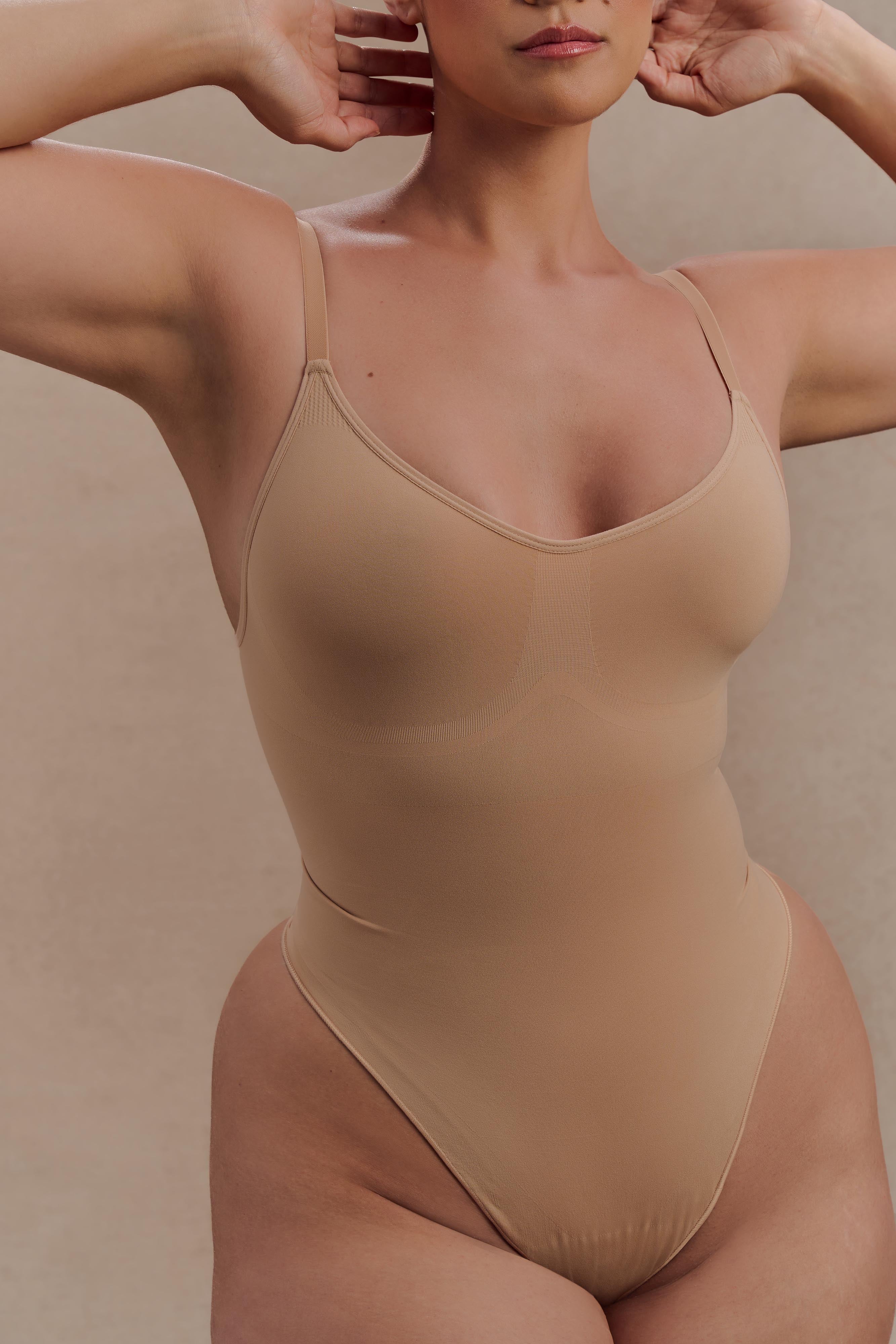 Alyssa Backless Shapewear Bodysuit Beige