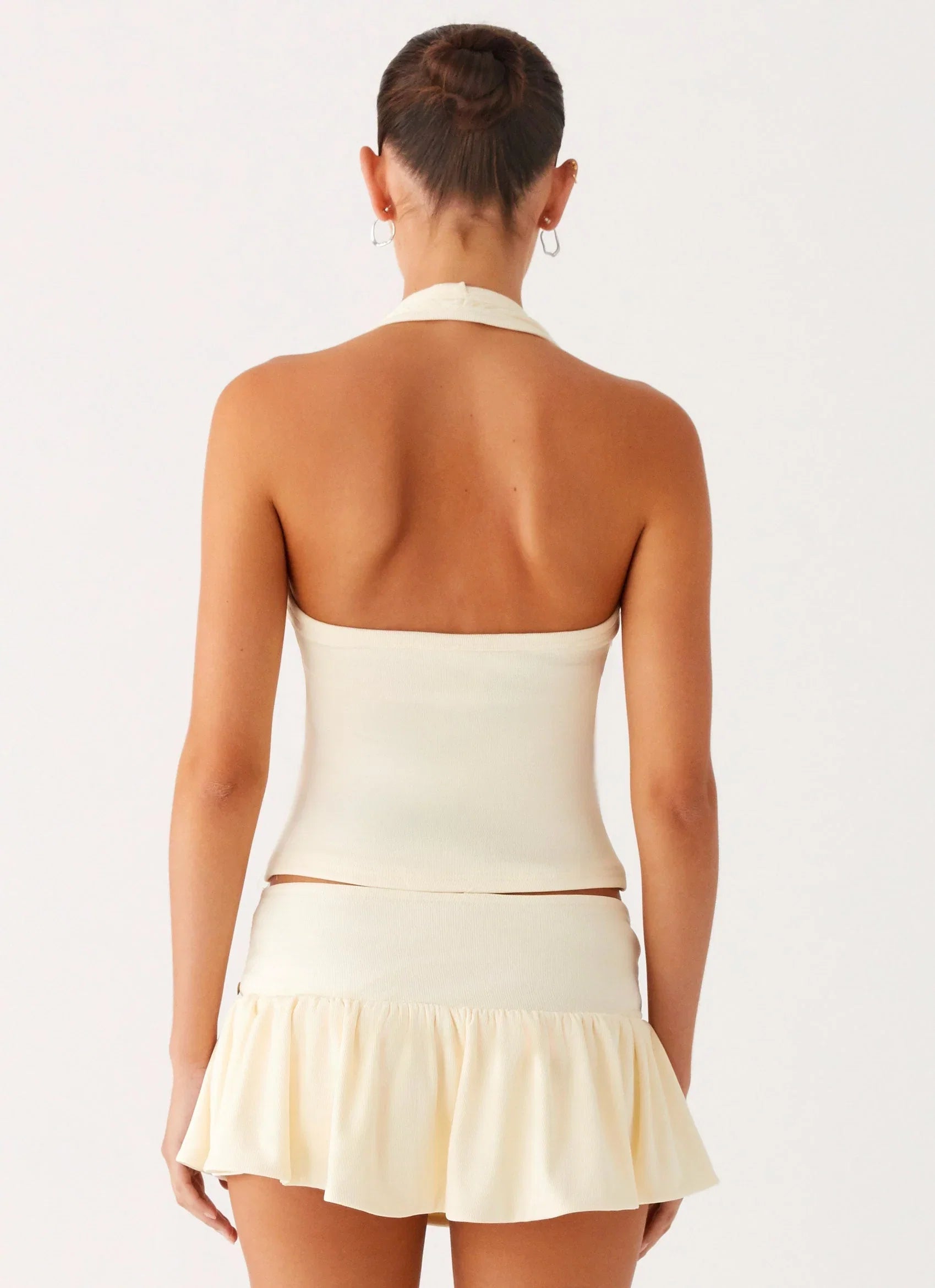 Vegas Nights Halter Neck Top Yellow