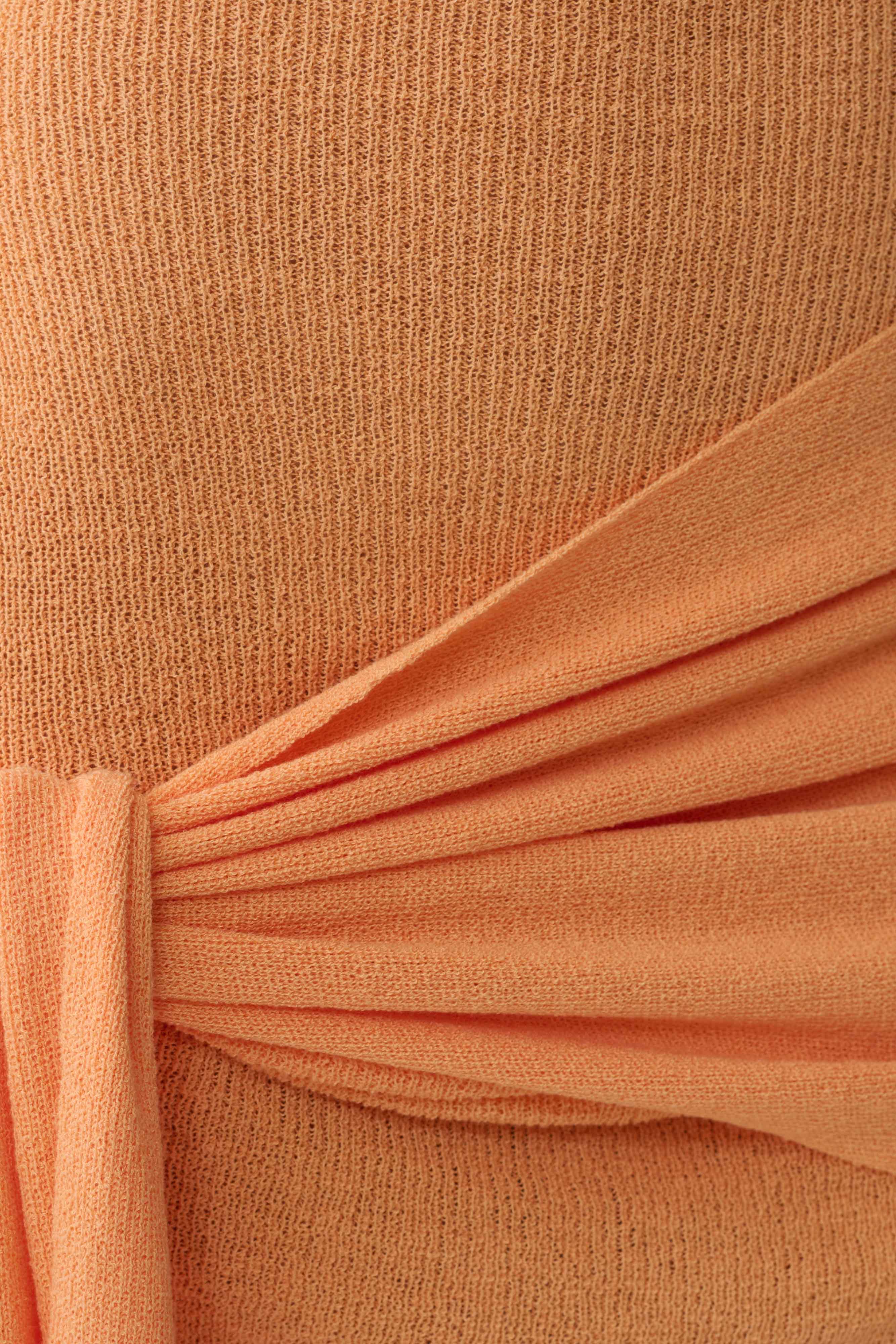 Lucien Cowl Neck Mini Dress Apricot