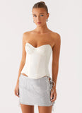 Radar Satin Corset Ivory