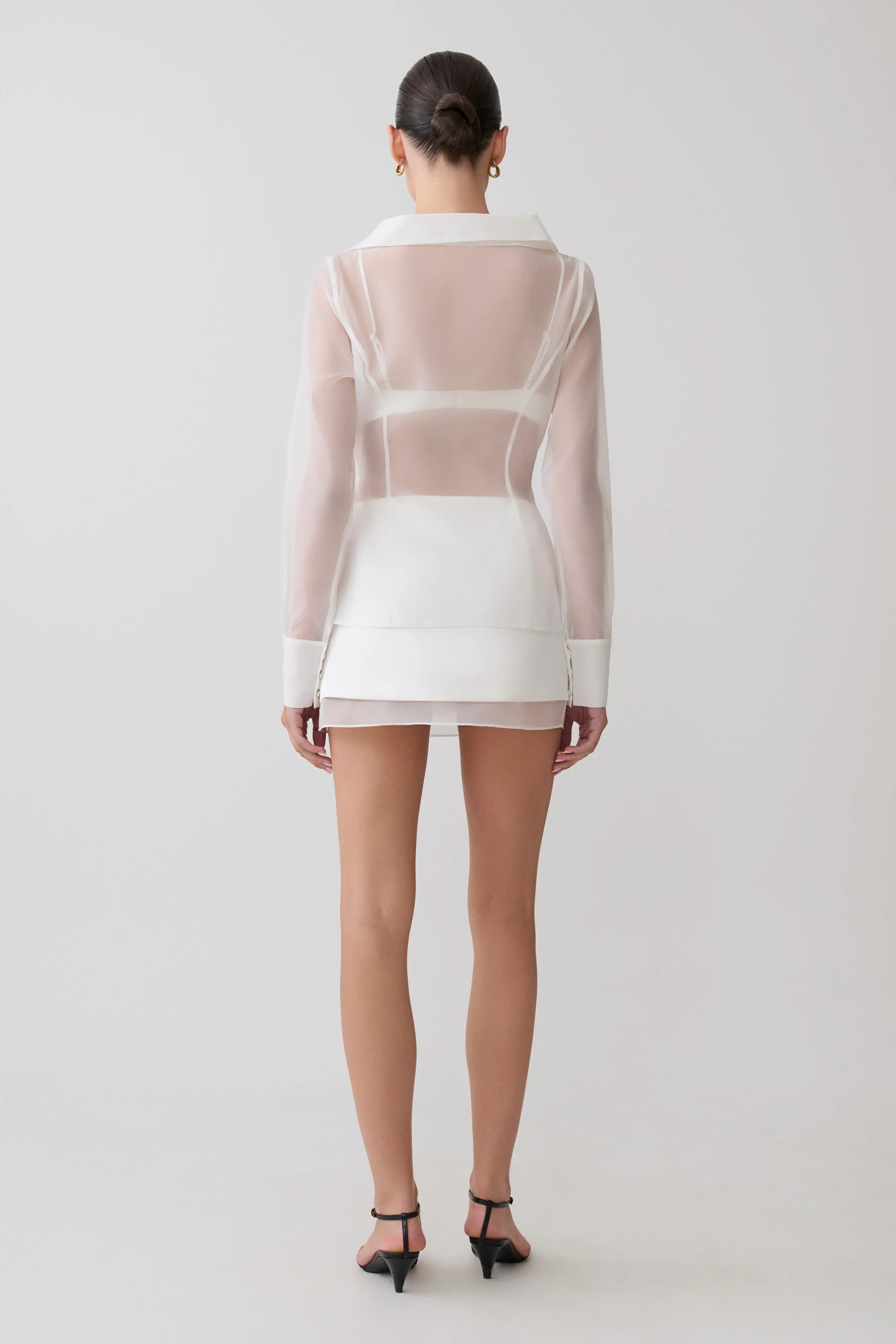 Frankie Satin Mini Skirt White