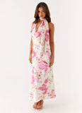 Jensen Midi Dress Ivory Floral Print
