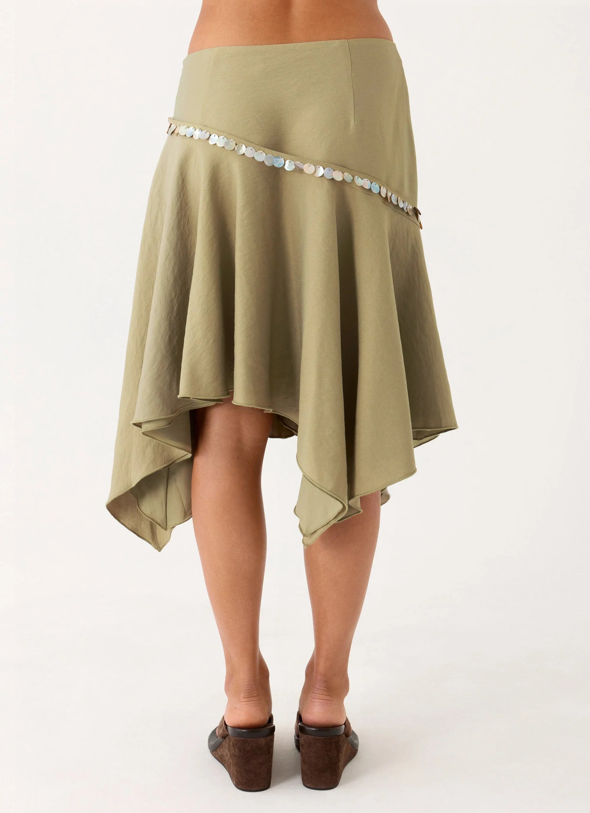 Zafira Midi Skirt Pale Olive