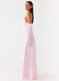 Breathe Me Long Sleeve Maxi Dress Baby Pink