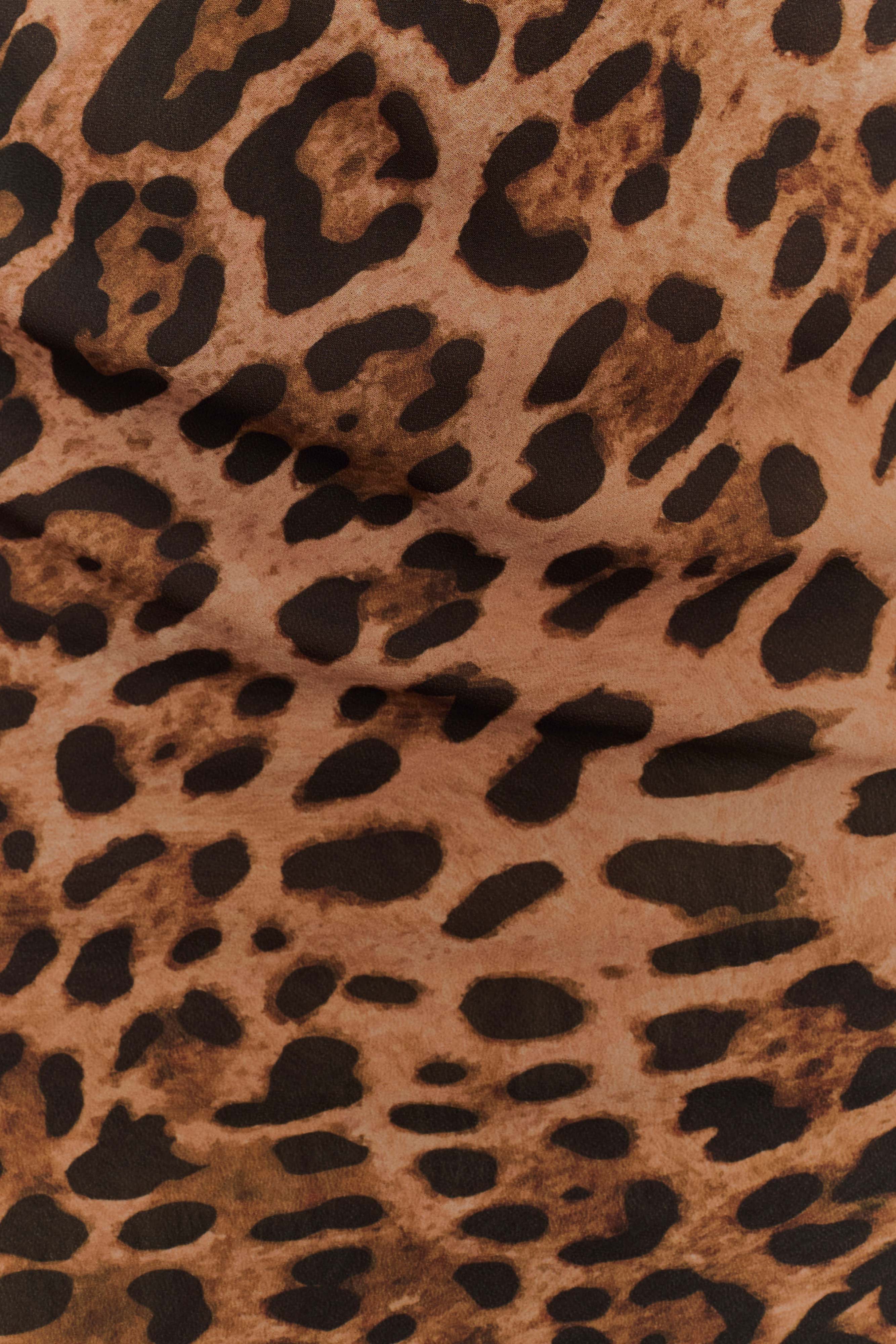 Breanna Strapless Chiffon Maxi Dress Leopard Print
