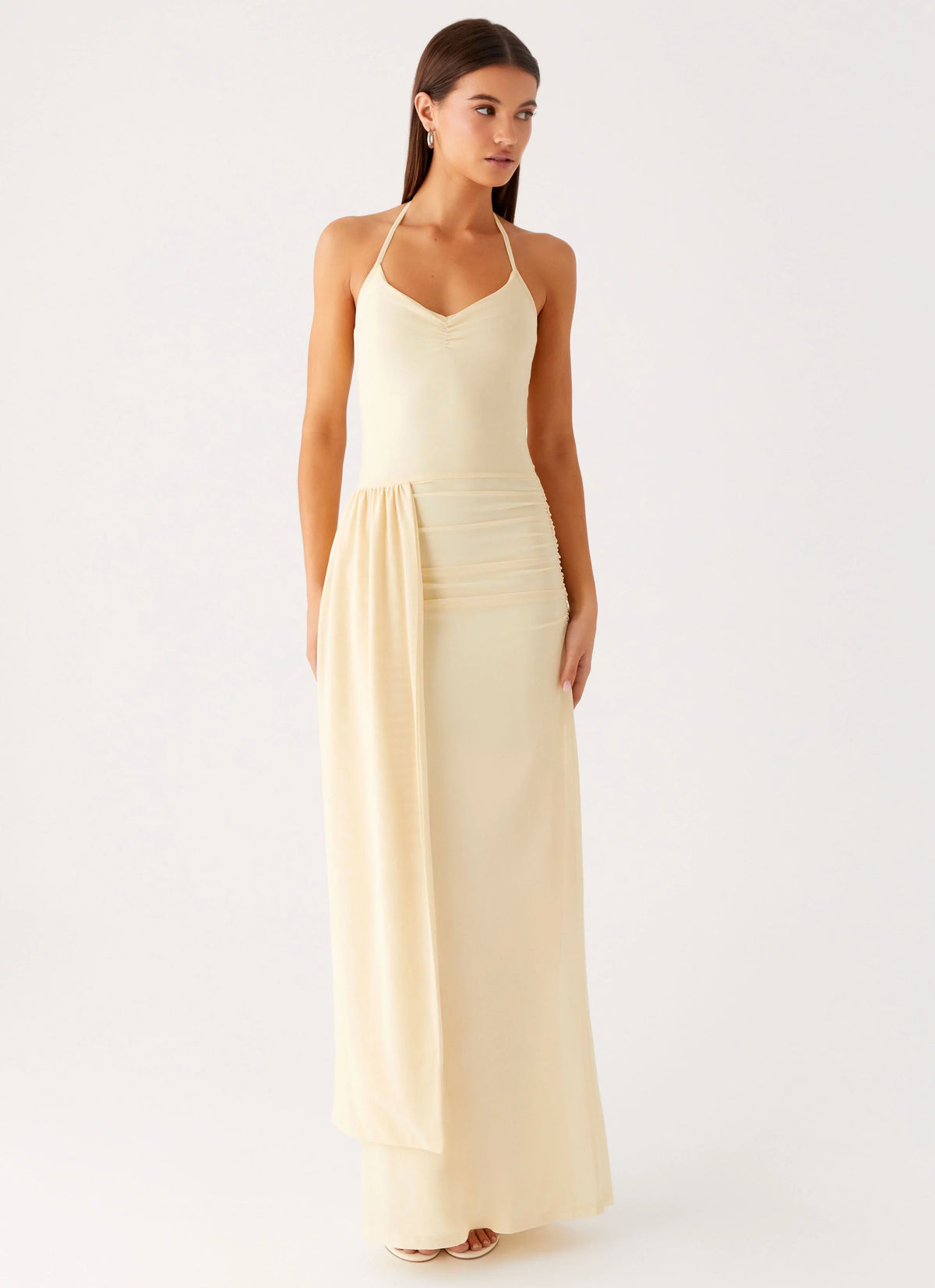 Signal Halter Maxi Dress Sunny Yellow