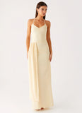 Signal Halter Maxi Dress Sunny Yellow