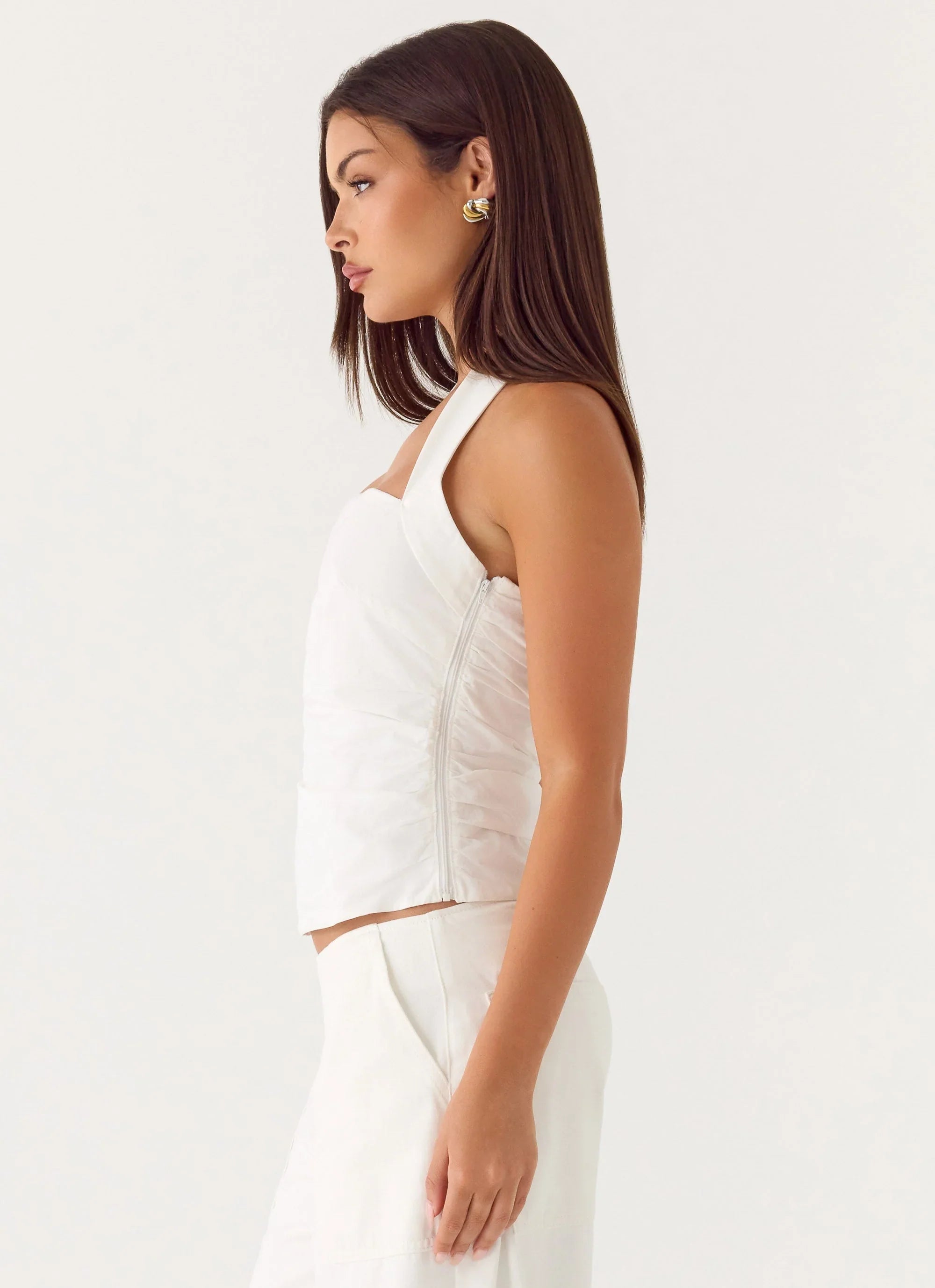 Seethal Halter Top White