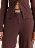 Chocolate Logo Waistband Pointelle Trousers