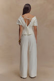 Rayne Off Shoulder Denim Top White