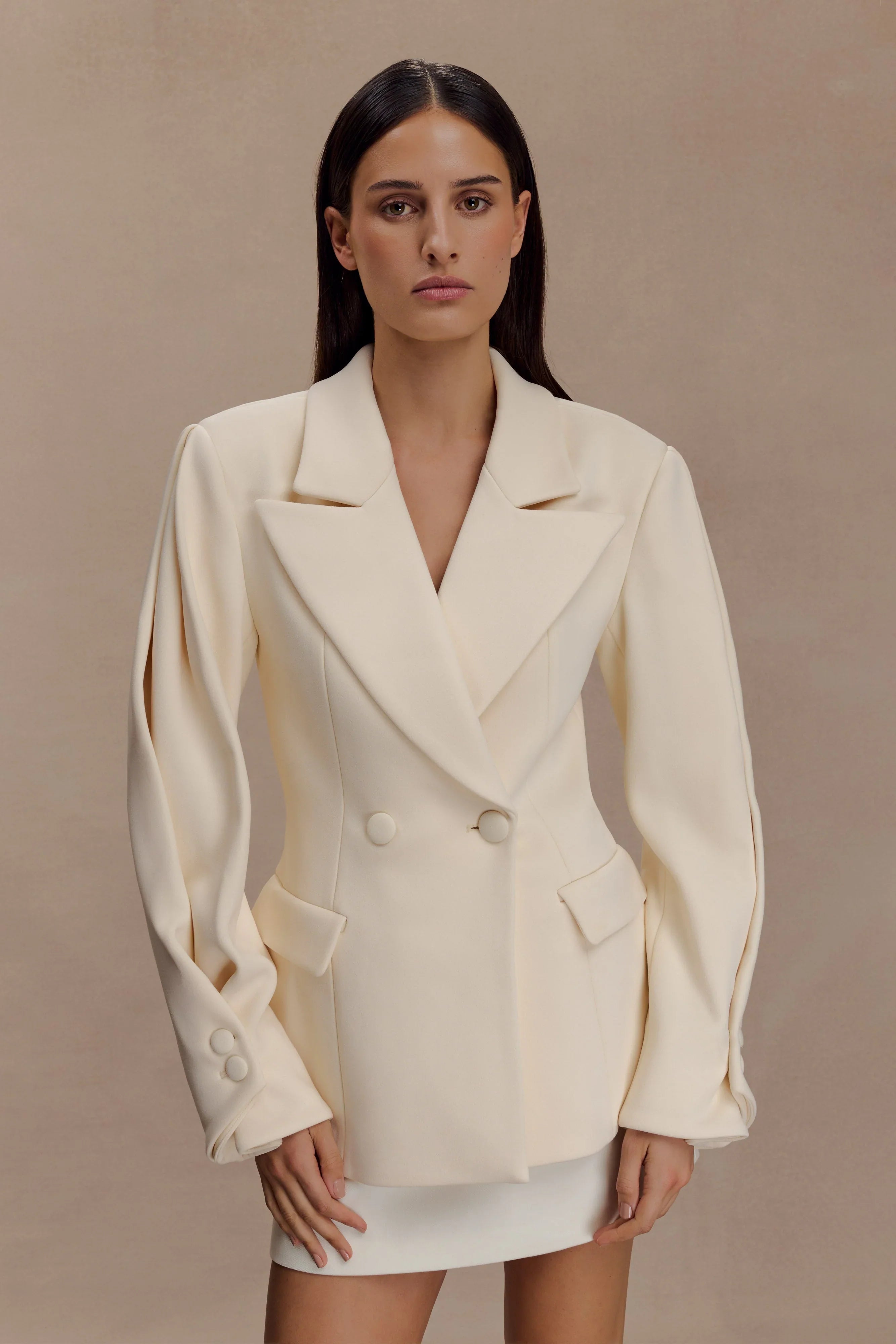 Wesley Structured Blazer Buttercream