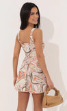 A line Dress in Orange Swirl