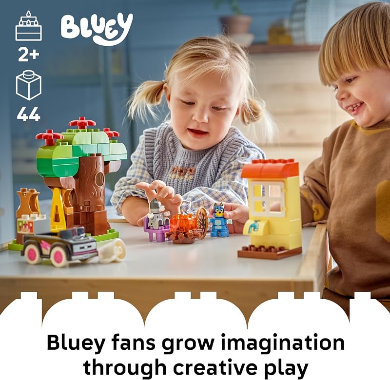 LEGO DUPLO Bluey Pizza Girls with Muffin and Bluey Learning and Building Toy for Toddlers Ages 2 Bluey Playset with 2 Toy Figures for Boys Girls Gift Idea for Birthdays 10469