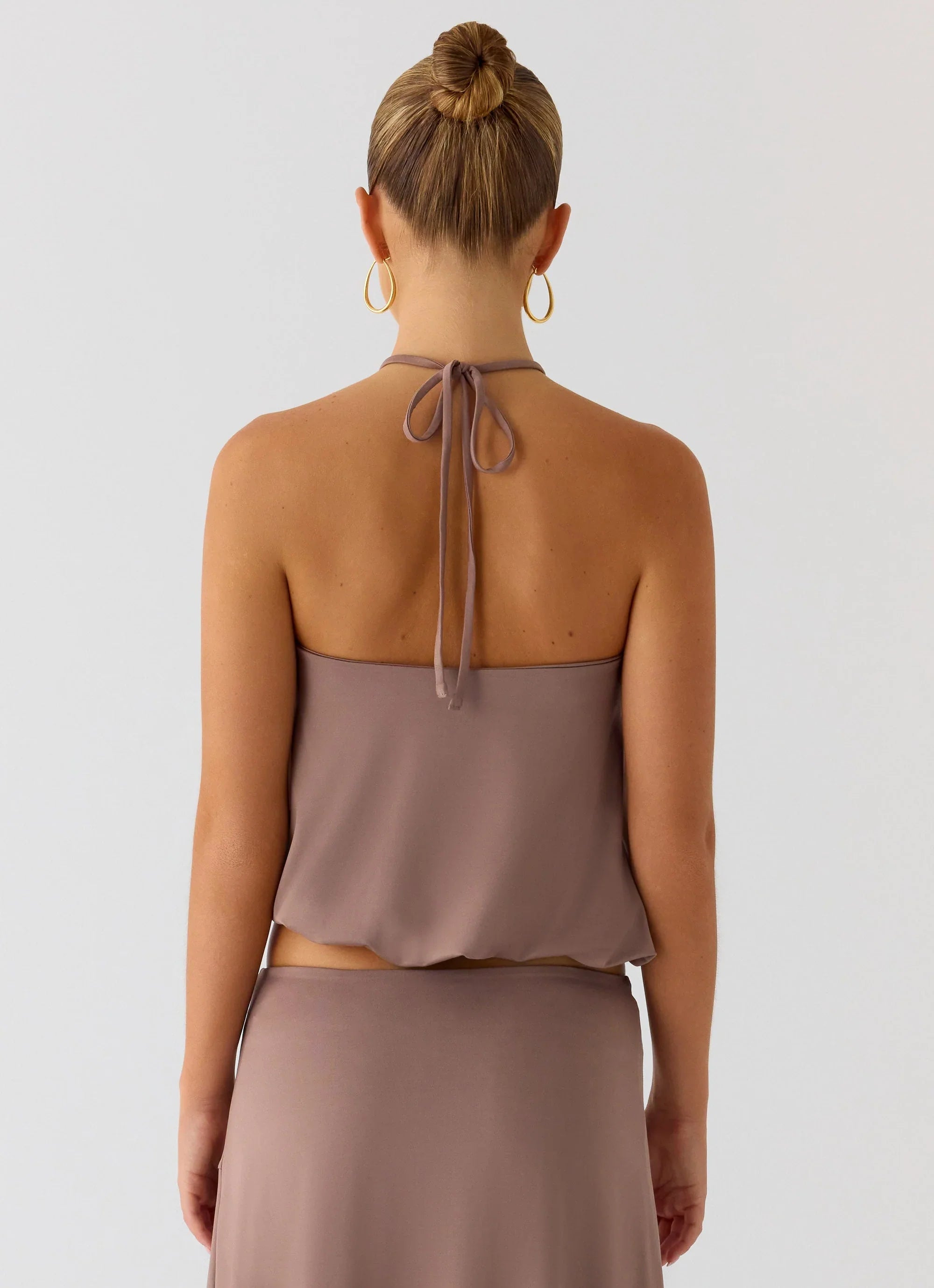 Jisoo Halter Top Desert Taupe