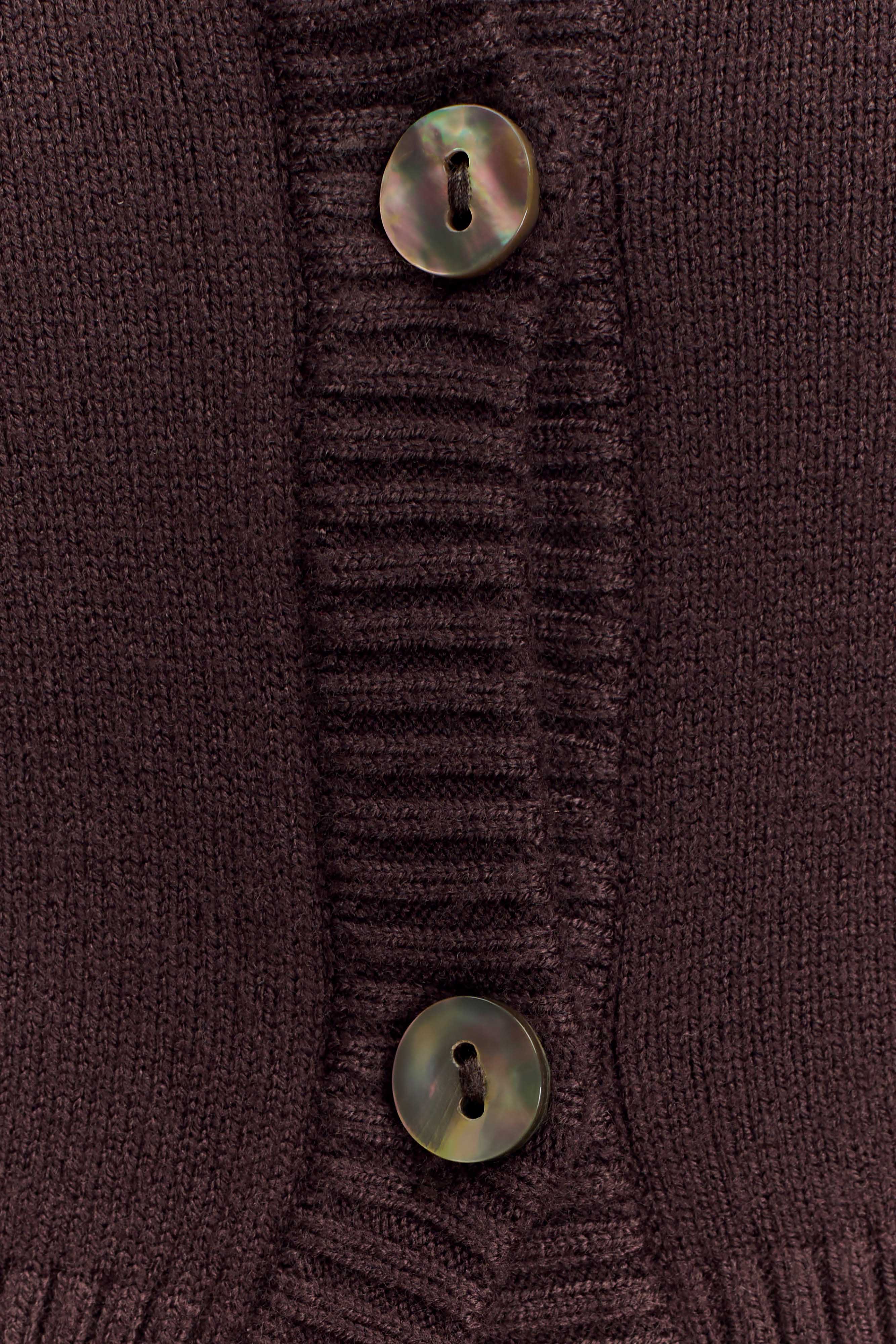 Reese Fitted Knit Cardigan Dark Chocolate