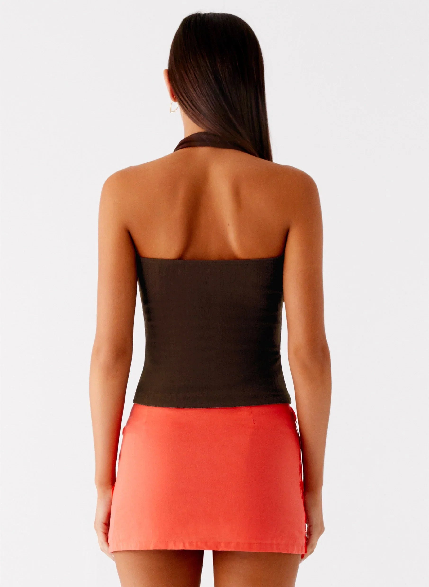 Movie Star Mini Skirt Mandarin Red