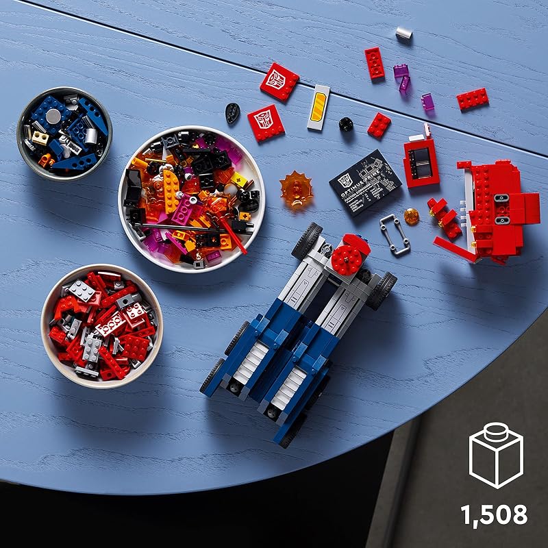 LEGO Icons Optimus Prime 10302 Transformers Figure Set Collectible Transforming 2 in 1 Robot and Truck Model Building Kit for Adults Perfect for Display or Play