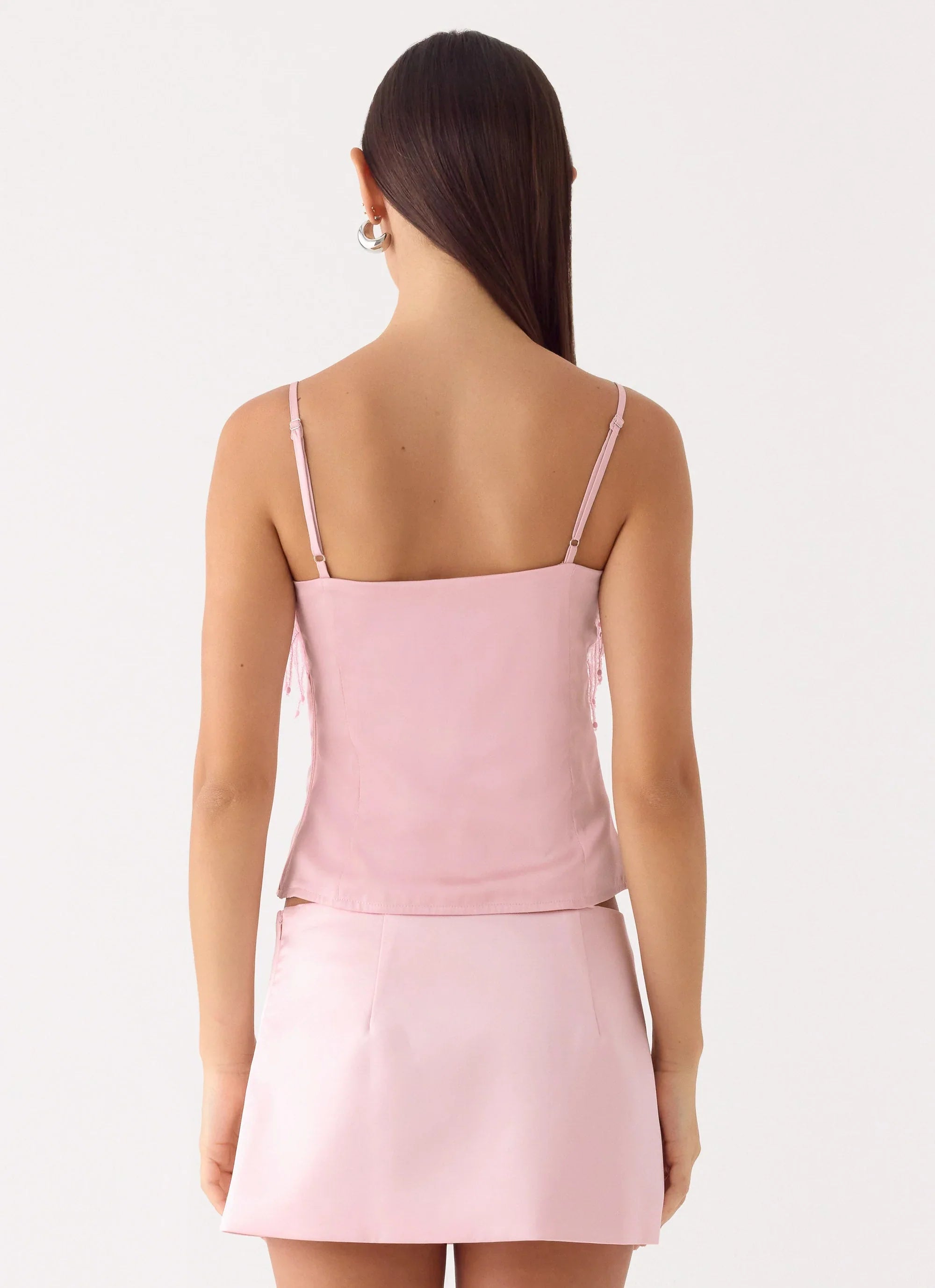 Siren Beaded Sequin Top Pink