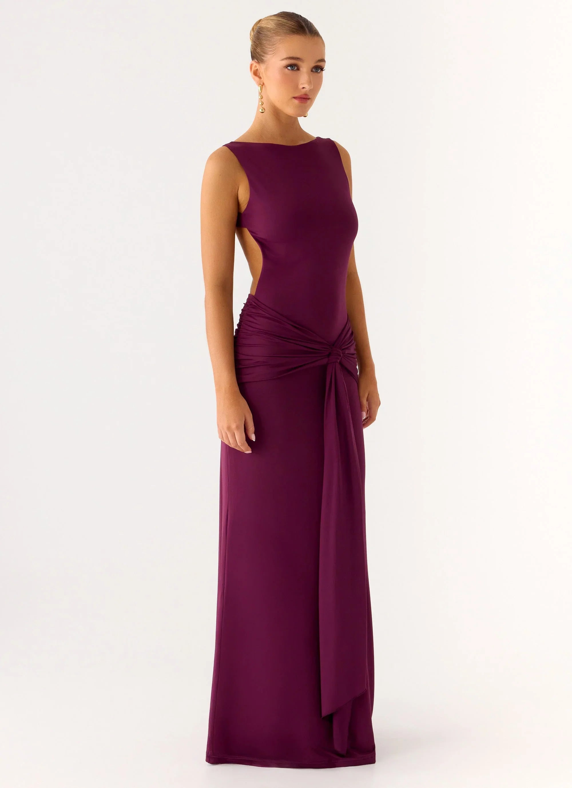 Fault Line Maxi Dress Plum