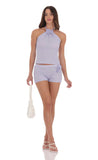 Crochet Rosette Shorts in Lavender
