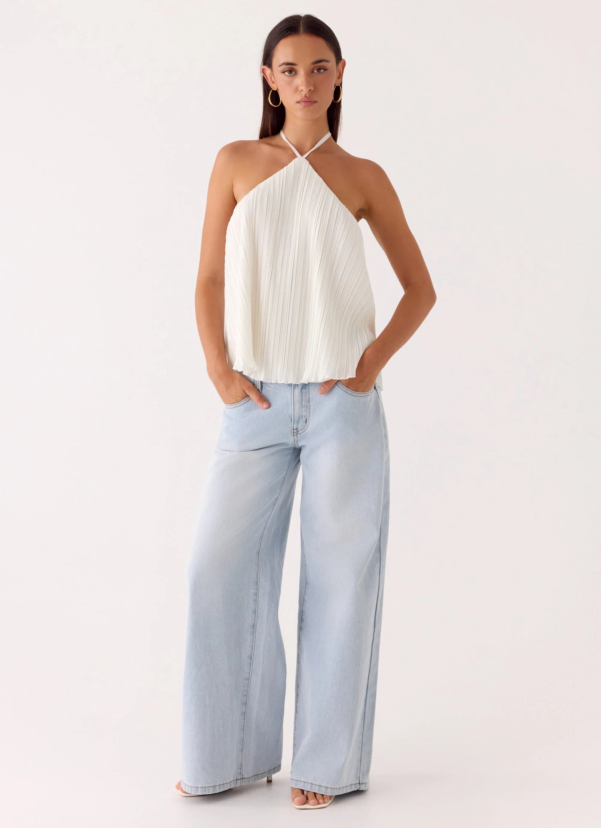 Danni Halter Top White