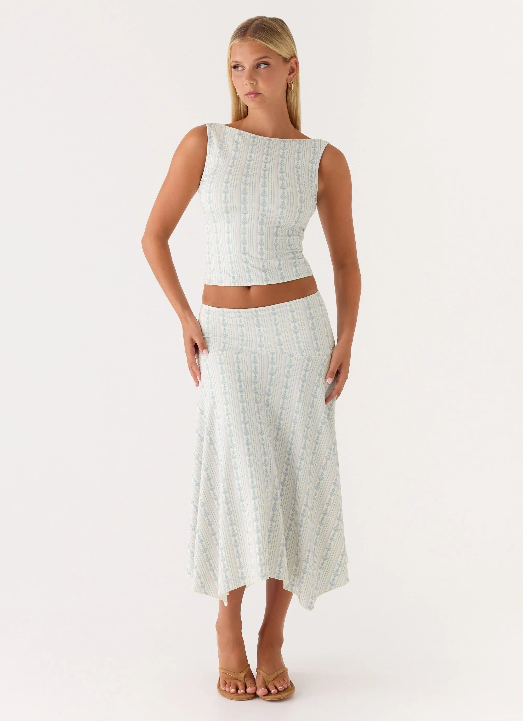 Katta Midi Skirt Vintage Stripe
