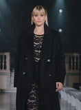Black Tailored Oversized Maxi Coat With Scarf Melia