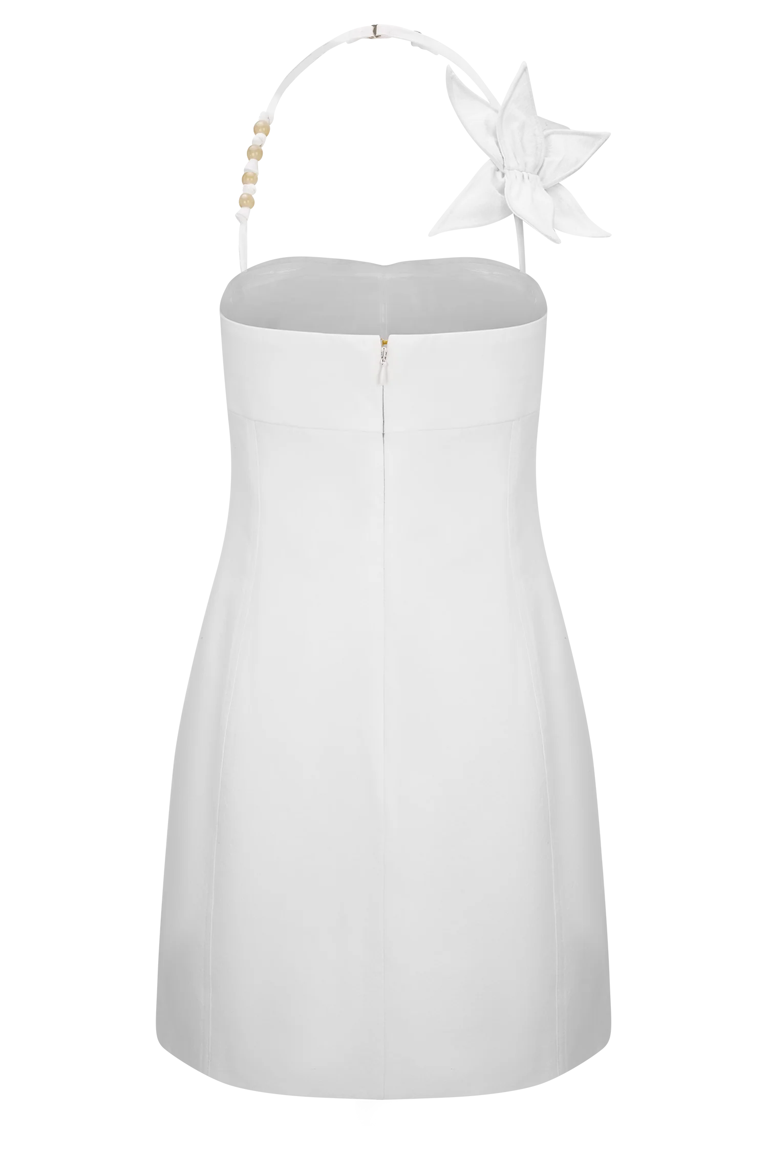 Reyes Cotton Floral Mini Dress White