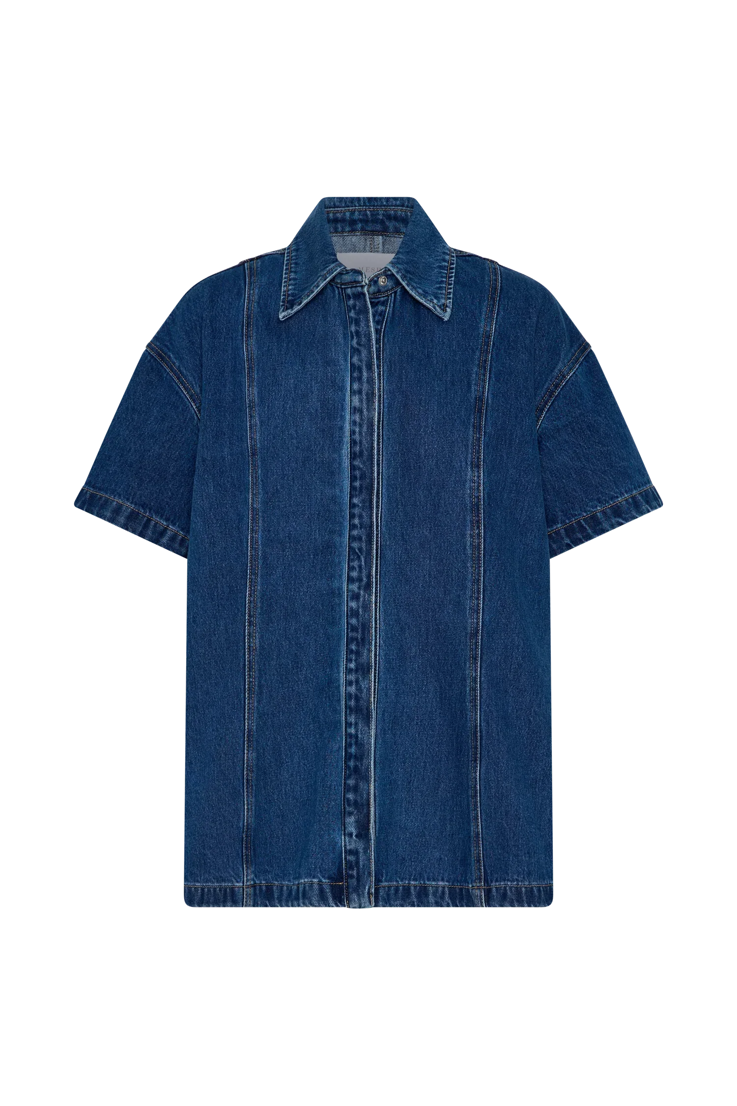 Maya Oversized Denim Shirt Dark Blue