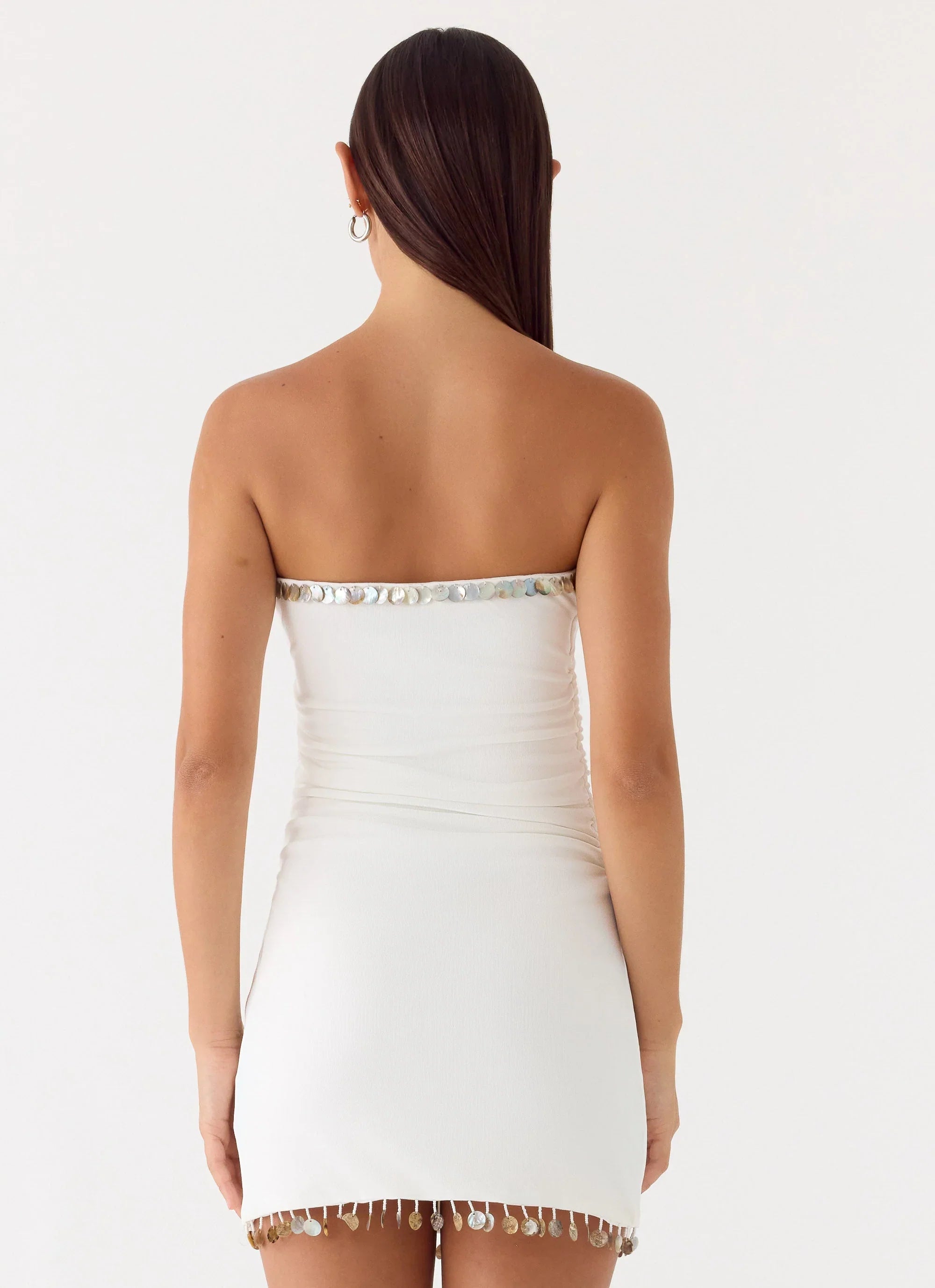 Rhiellie Strapless Mini Dress White