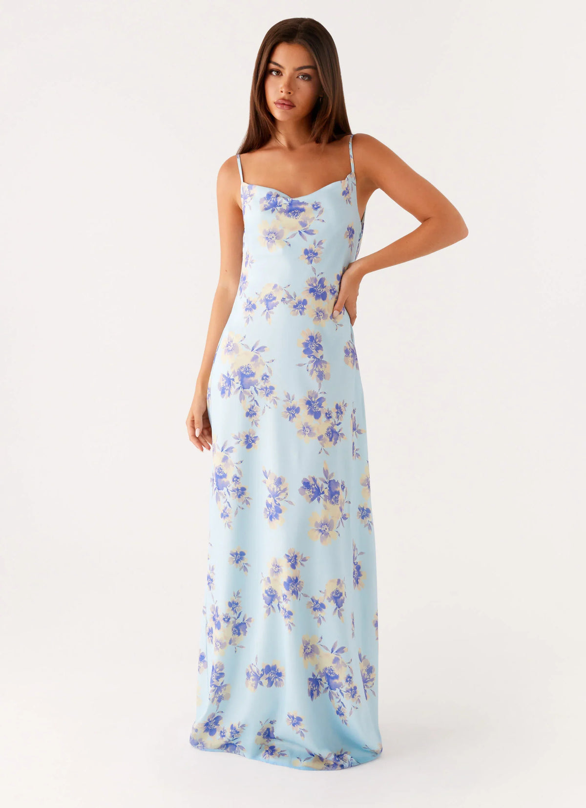 Liana Cowl Maxi Dress Print