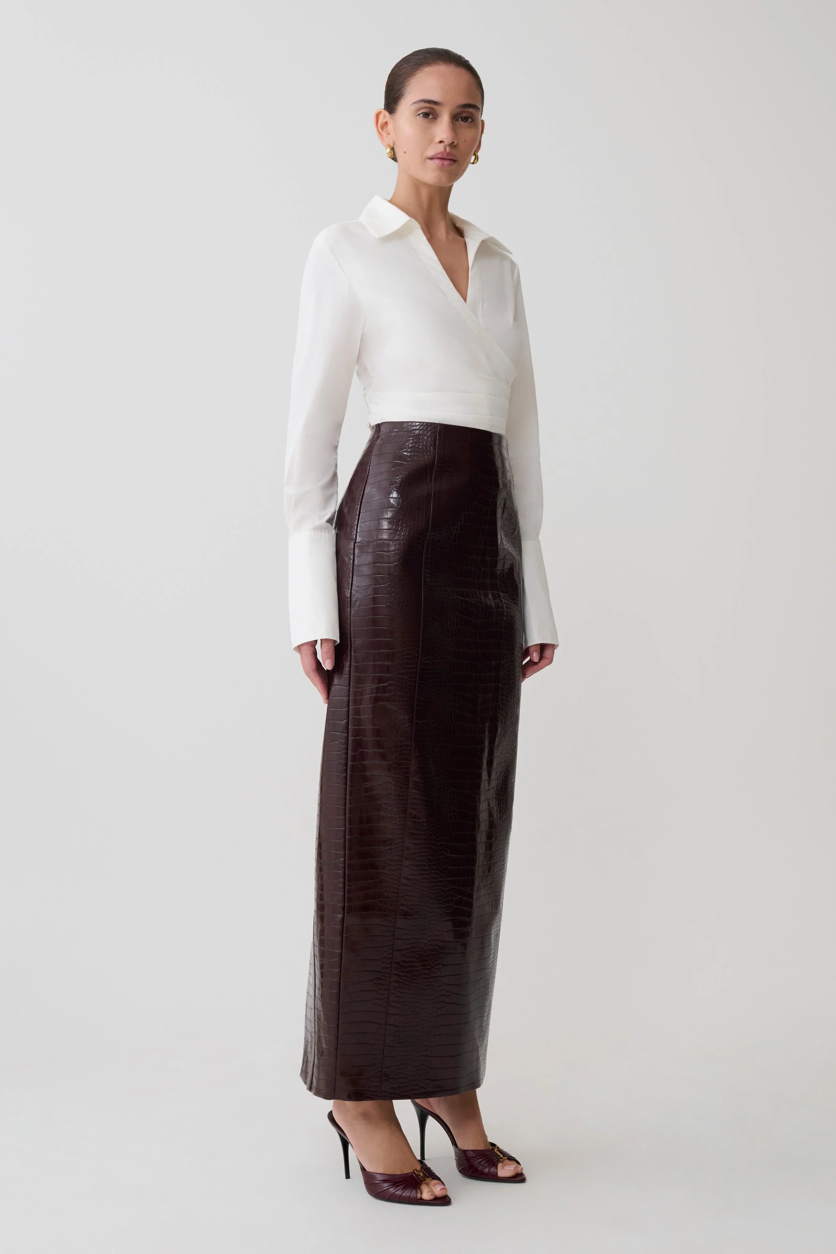 Eugenia Wrap Cotton Shirt White