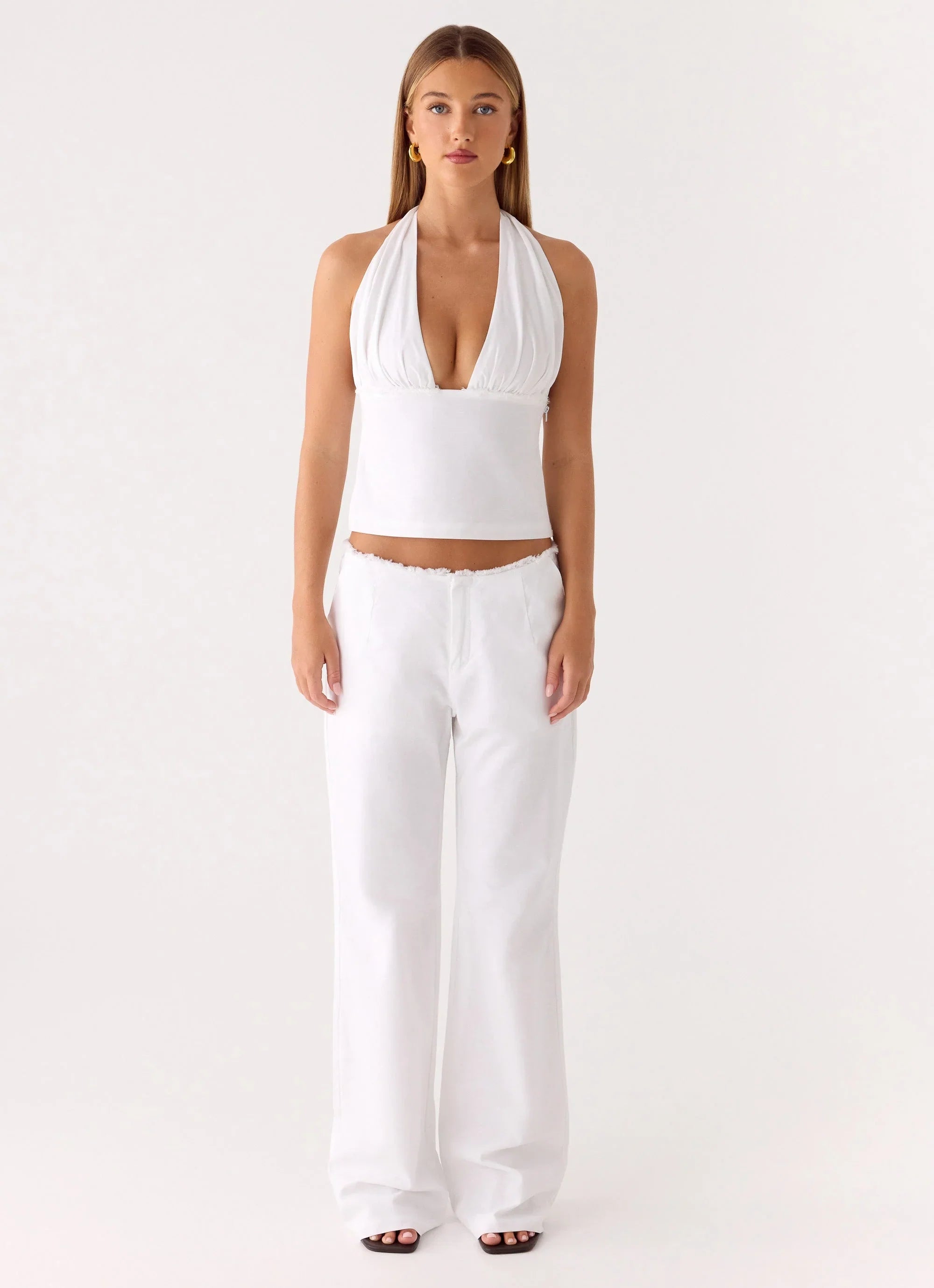 Josephina Linen Pant White
