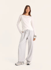 White Double Layered Top
