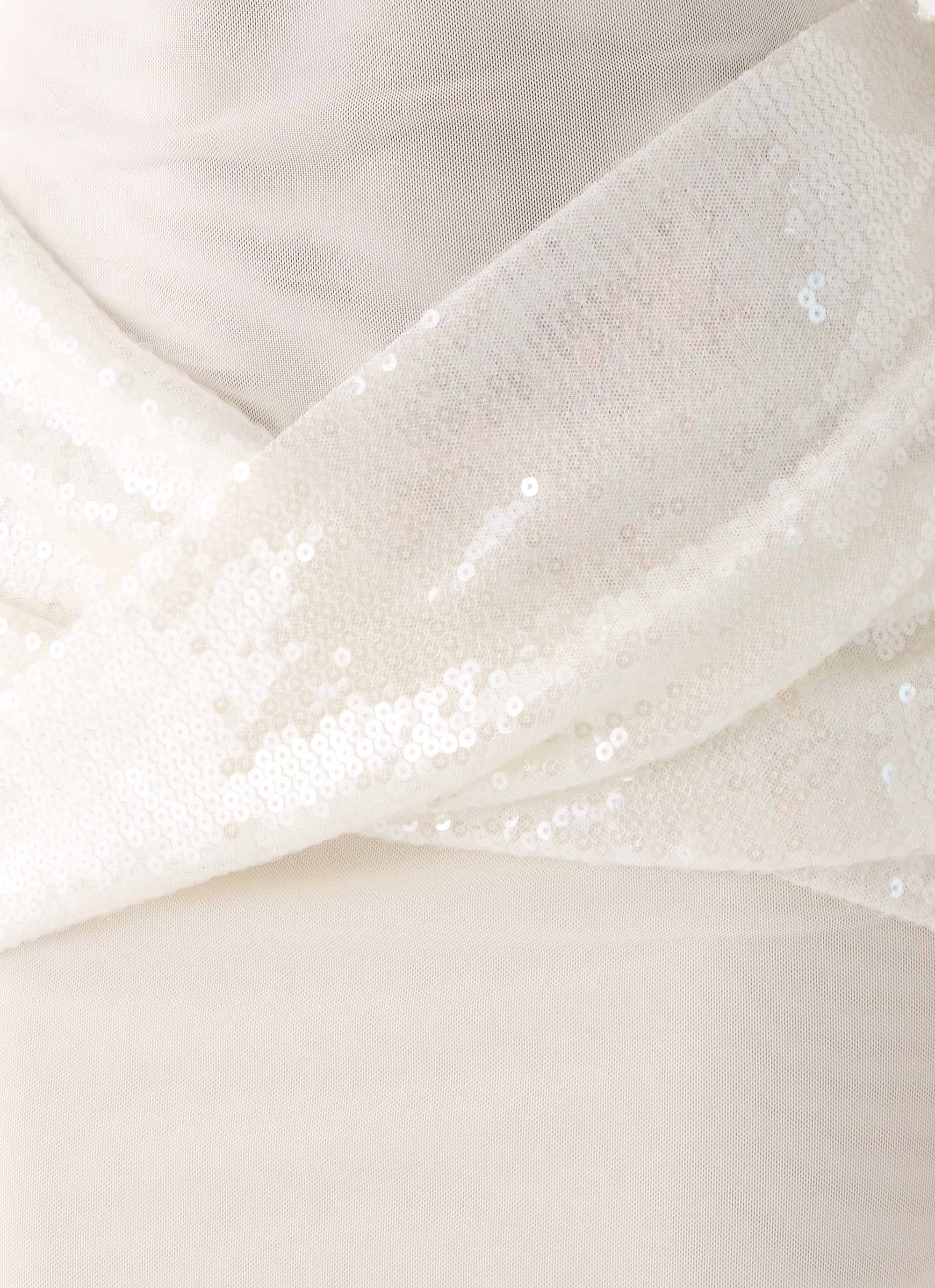 Over To You Sequin Maxi Dress White