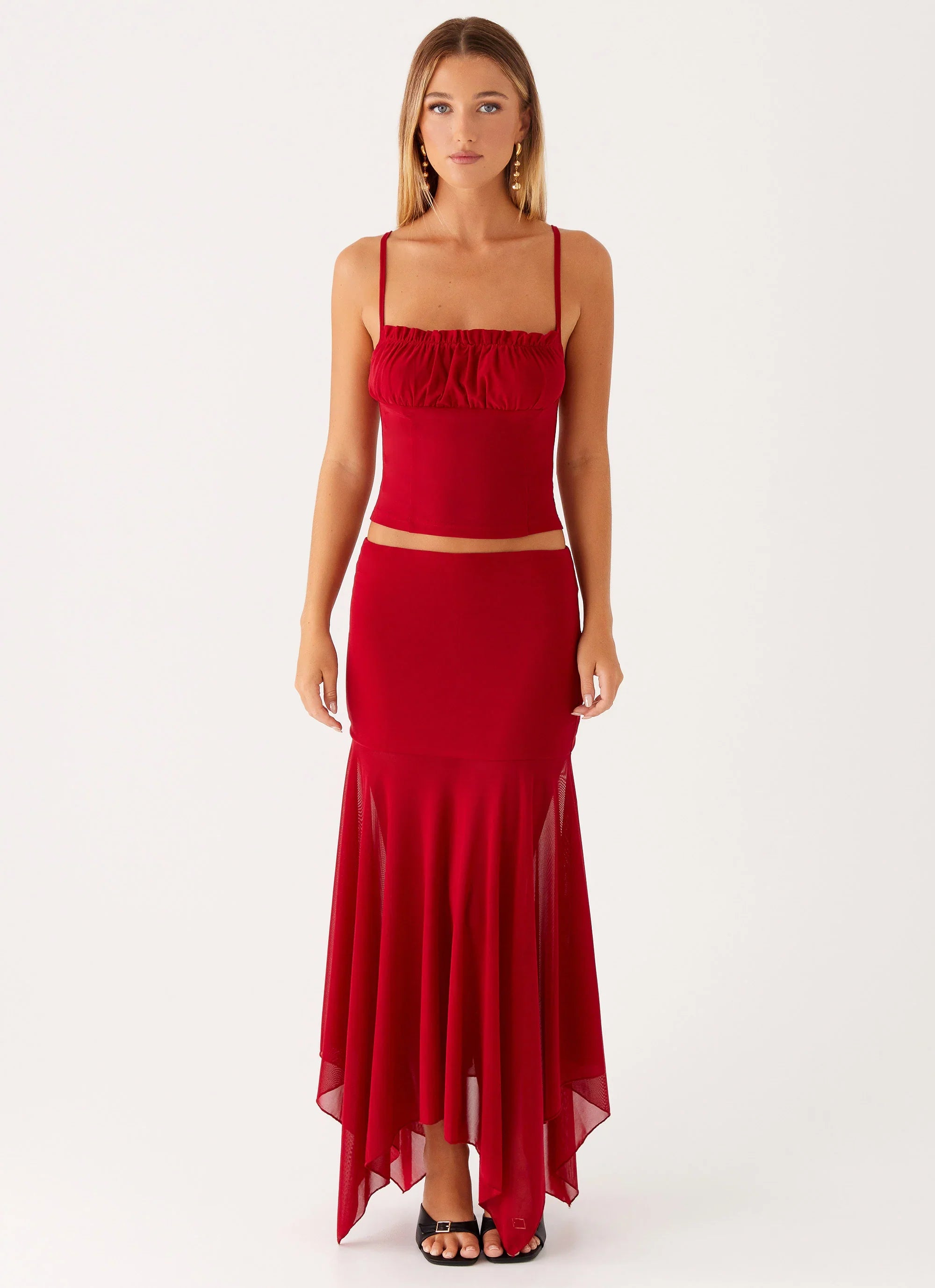 Dionne Maxi Skirt Red