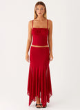 Dionne Maxi Skirt Red