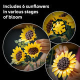 LEGO Botanicals Sunflower Bouquet Building Set for Adults Ages 18 Gift for Birthdays Artificial Flowers for Home Office Bedroom or Desk Decor 11502