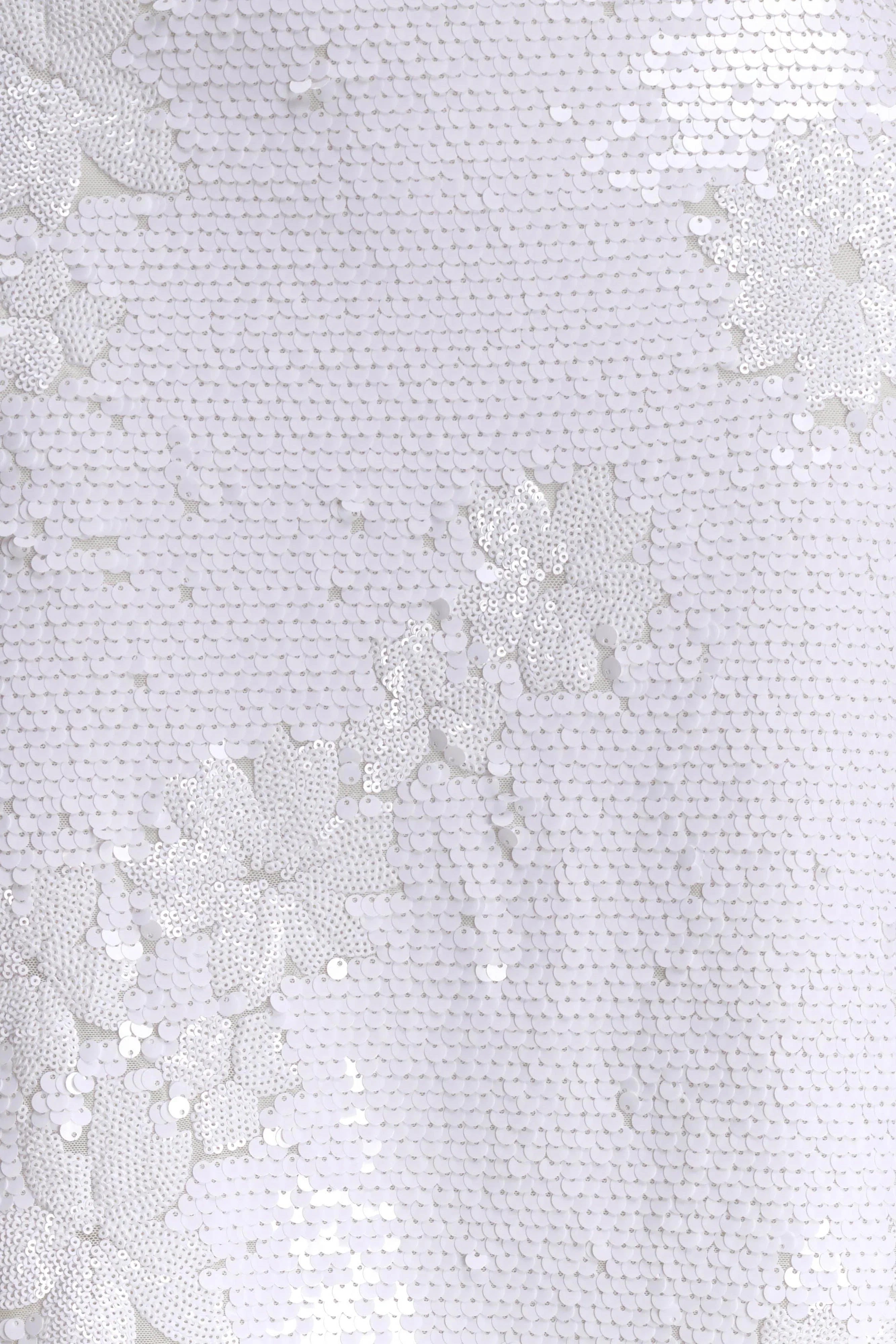 Maisie Strapless Sequin Midi Dress White