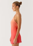 Palm Sugar Beaded Mini Dress Sunset Ombre