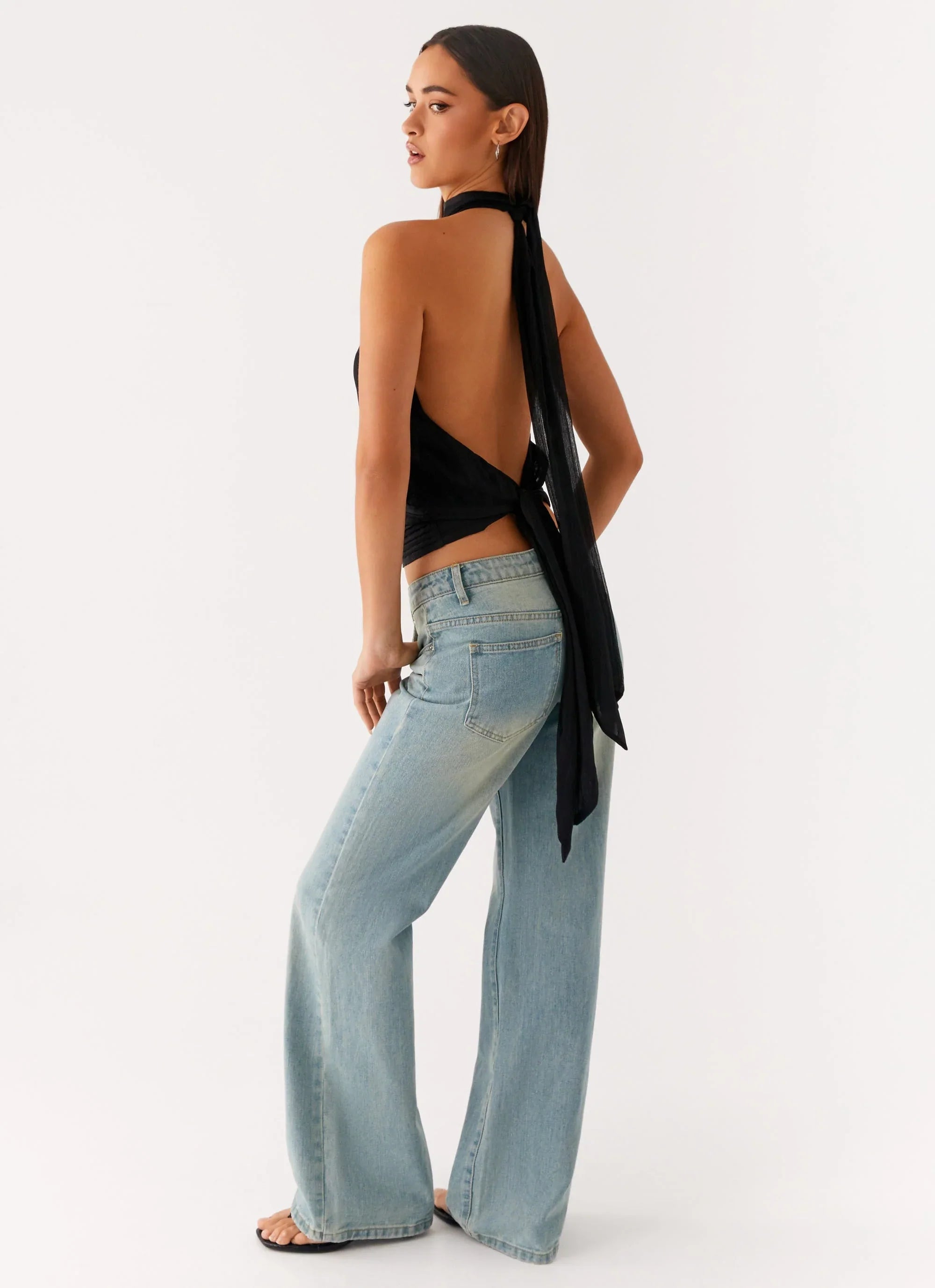 Willow Chiffon Top Black