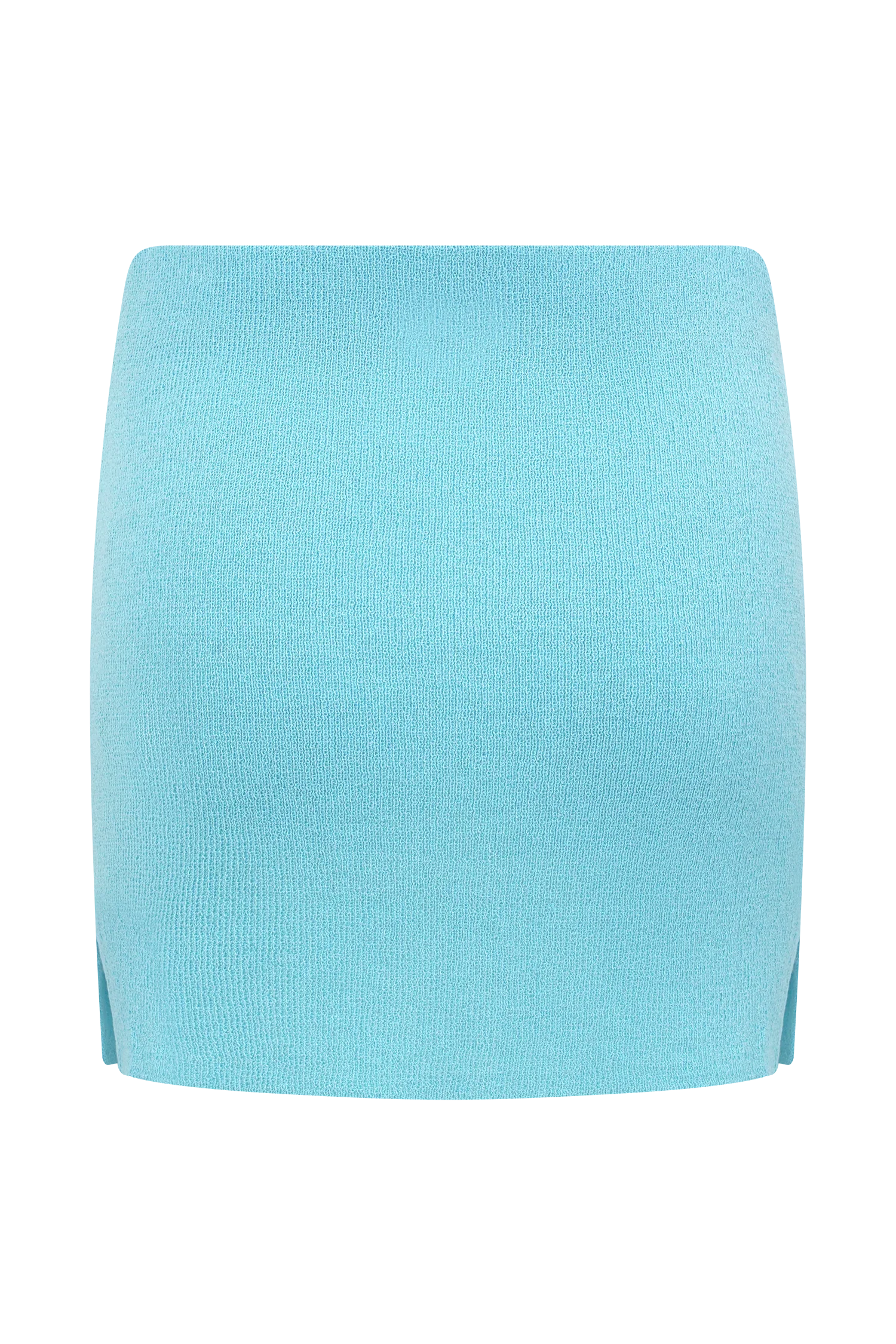 Esme Knit Mini Skirt Cyan Blue